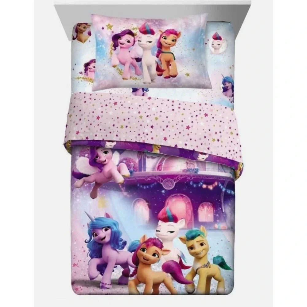 My Little Pony Kids 5 Piece Twin/Full Comforter With Full 4 Piece Sheet Set NEW